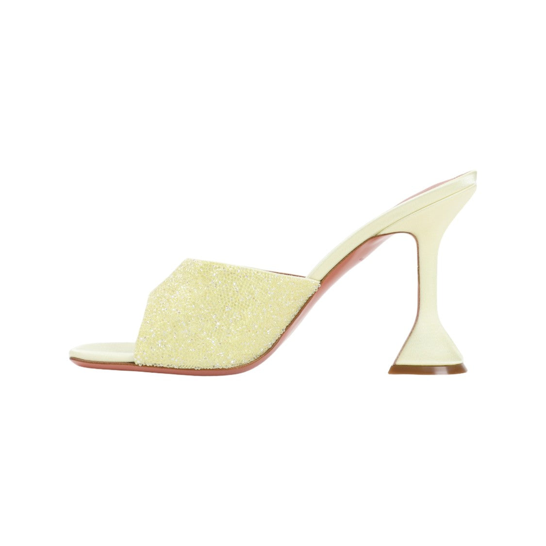 Amina Muaddi Satin Sandals With Crystal Embellishment