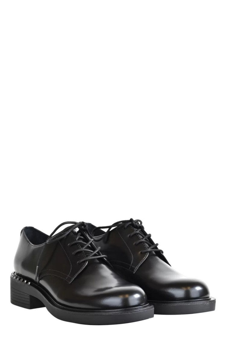 Ash Black Studded Sole Edge Leather Brogues