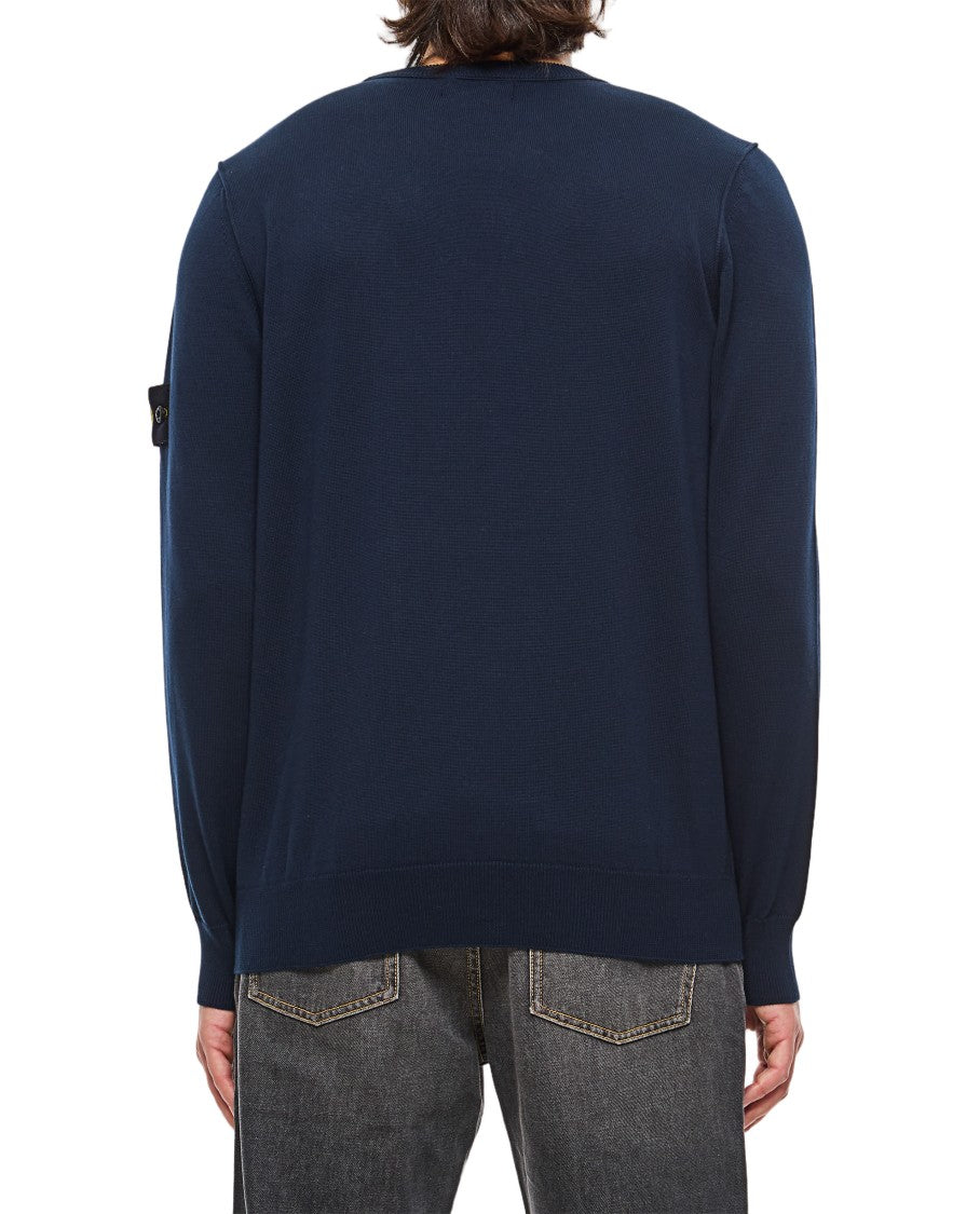 Stone Island Cotton Pullover With Logo Badge