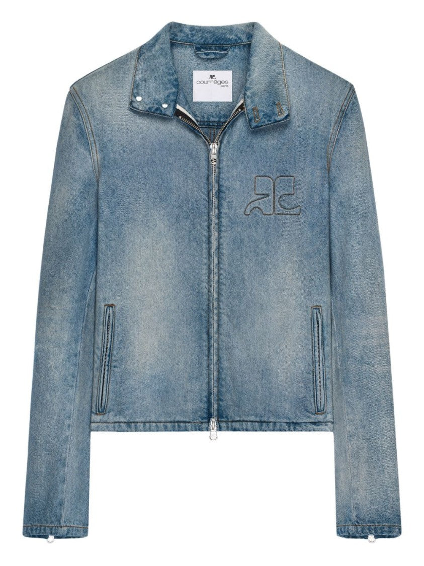 Courrèges Silk And Nylon Blend Zip Jacket