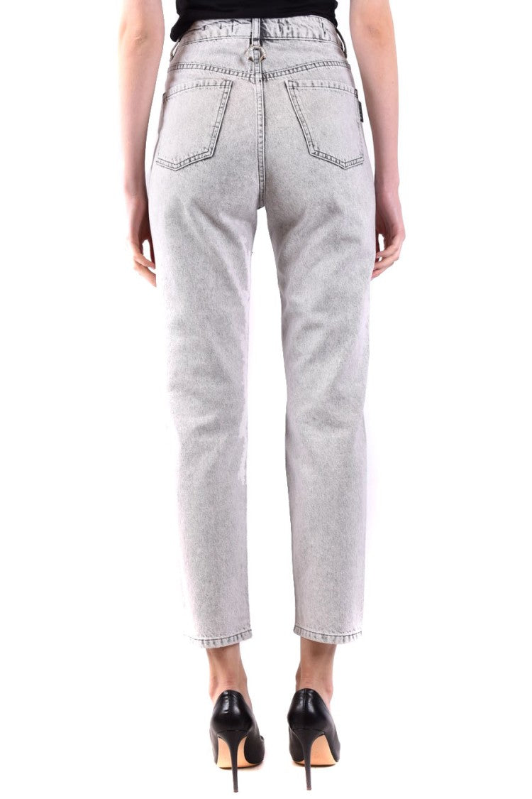 Philipp Plein Distressed High-Waisted Denim Jeans With Stretch And Ripped Details