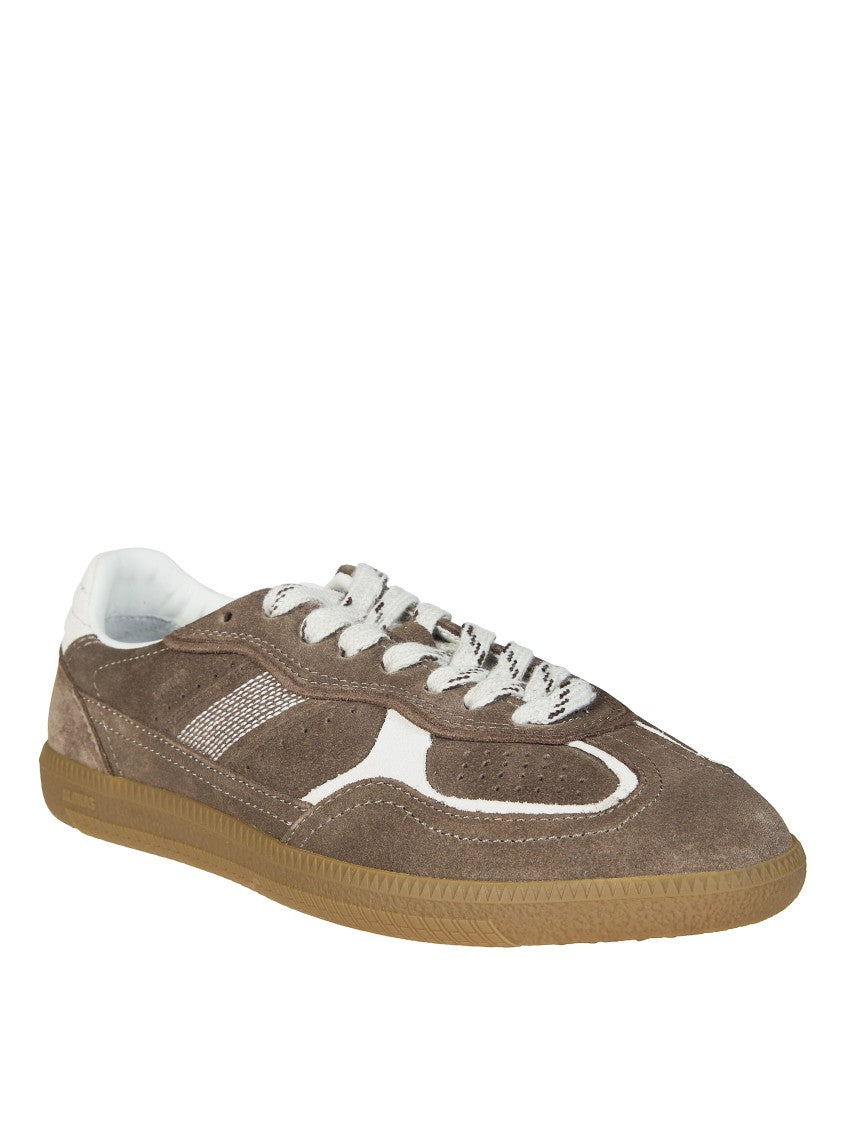 Alohas Muted Brown Suede White Laces Sneakers