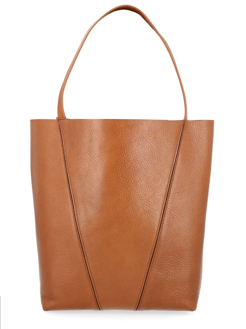 Chloé Medium Tote Bag In Textured Leather With Gold-Tone Charms