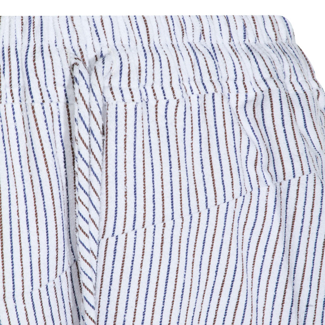 Vivienne Westwood Blue And Brown Striped Cotton Midi Skirt With Elasticated Waist