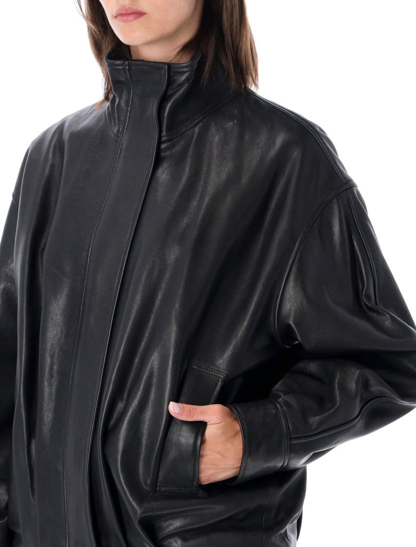 Arma Paula Oversized Lambskin Leather Jacket