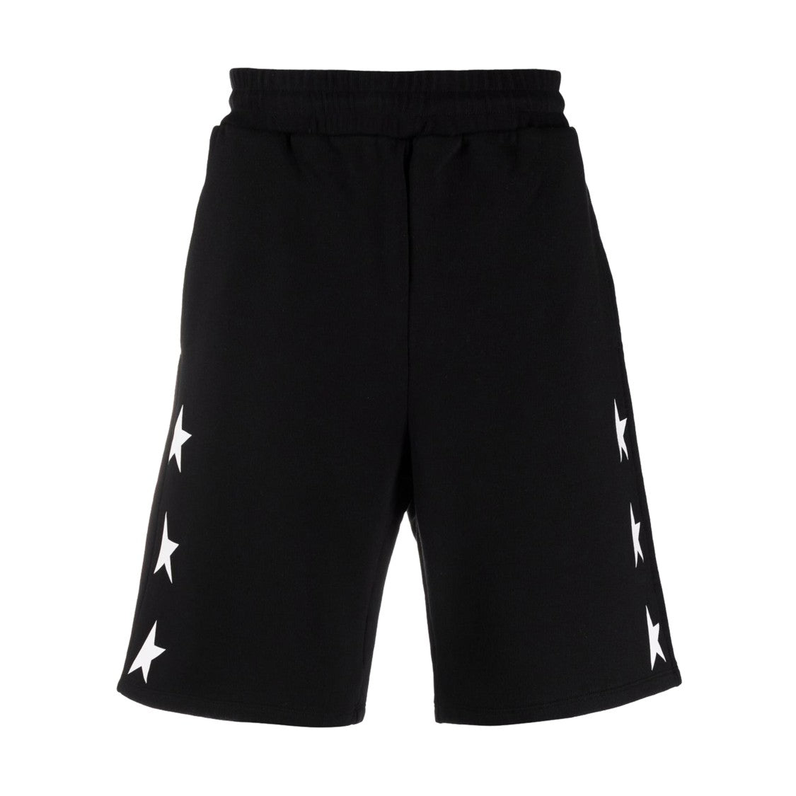 Golden Goose Black Bermuda Shorts And Star Accents