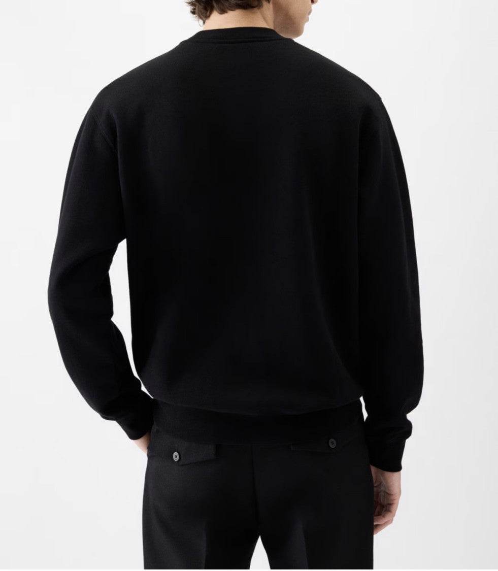 Jacquemus Organic Cotton Fleece Sweatshirt With Grosgrain Logo