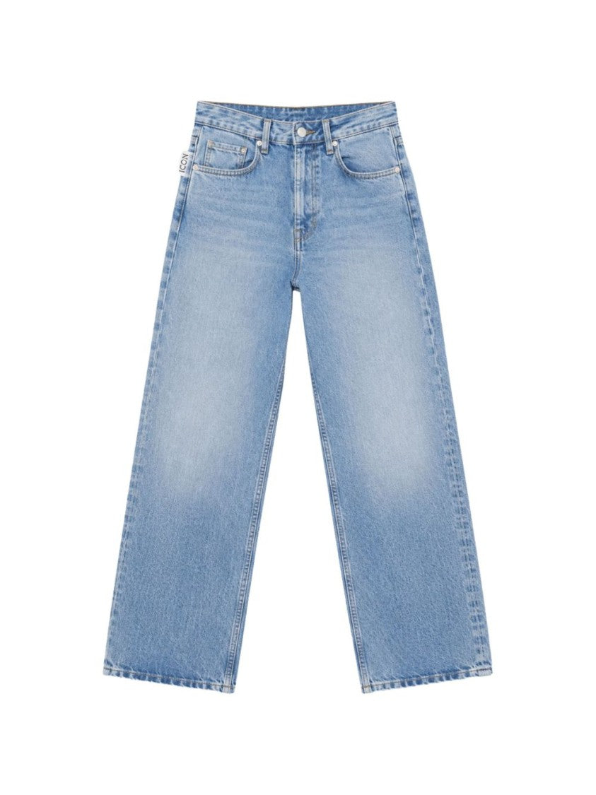 Icon Denim Relaxed Cropped Wide-Leg Jeans