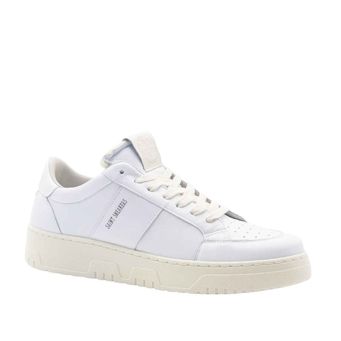 Saint Sneakers White Leather Sneakers With Cushioned Sole