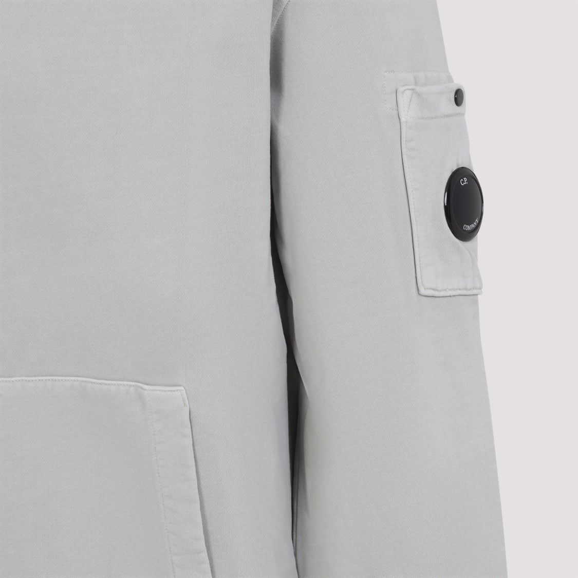 C.P. Company Light Grey Cotton Hoodie