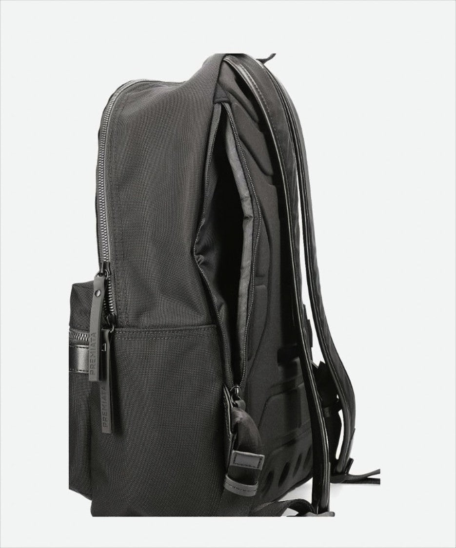 Premiata Structured Backpack With Leather Inserts