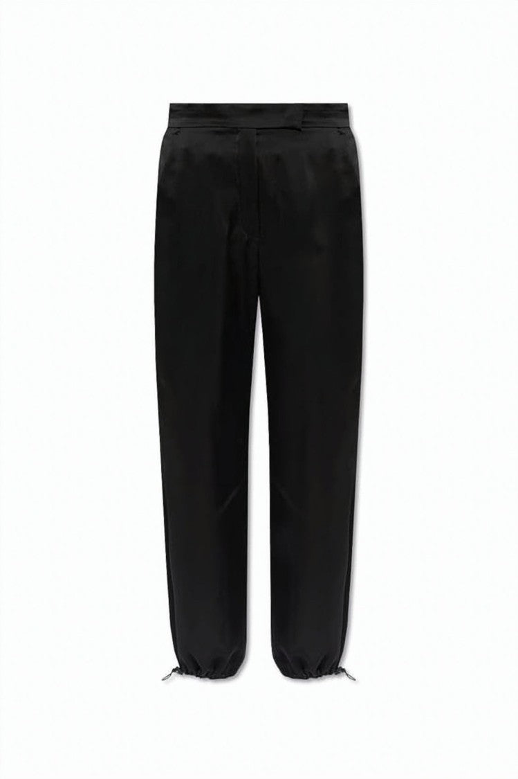 Max Mara Sleek Straight-Fit Pants With Elasticized Cuffs