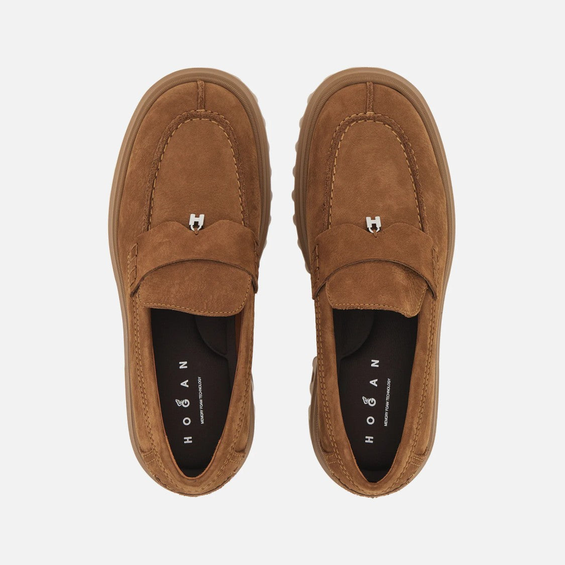 Hogan Classic Penny Loafer Moccasins With Lug Sole