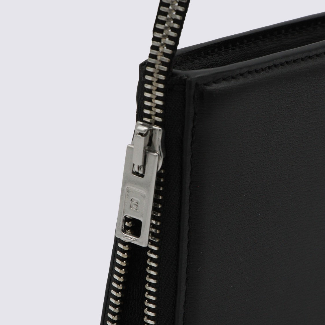 Alexander Wang Rectangular Black Shoulder Bag With Silver-Tone Zipper Detailing