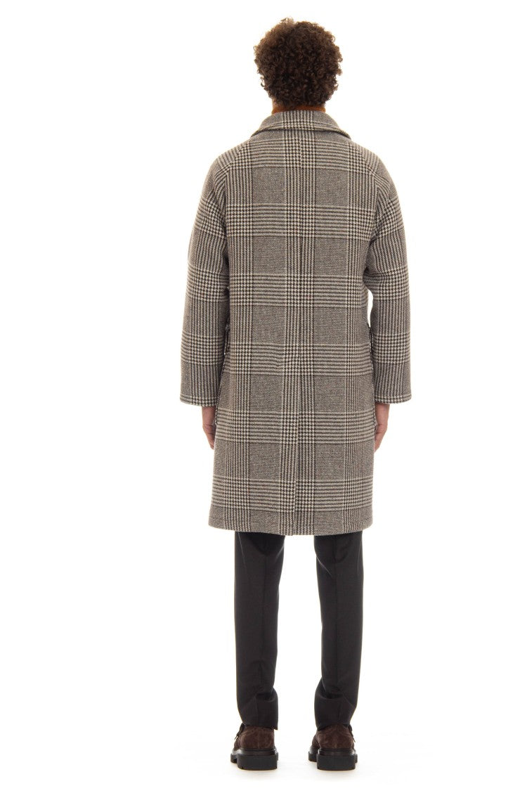 Tagliatore Salt & Pepper Prince Of Wales Coat