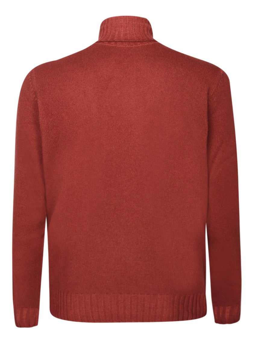Dell'oglio Red Turtleneck Knitwear