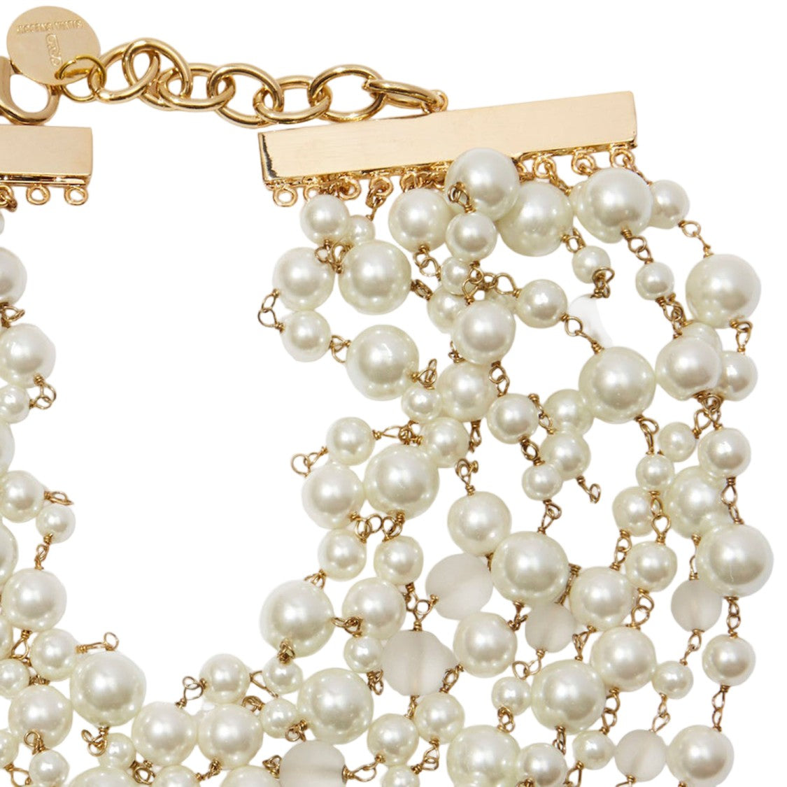Silvia Gnecchi Multi-Strand Necklace With Satin-Finished Glass Beads