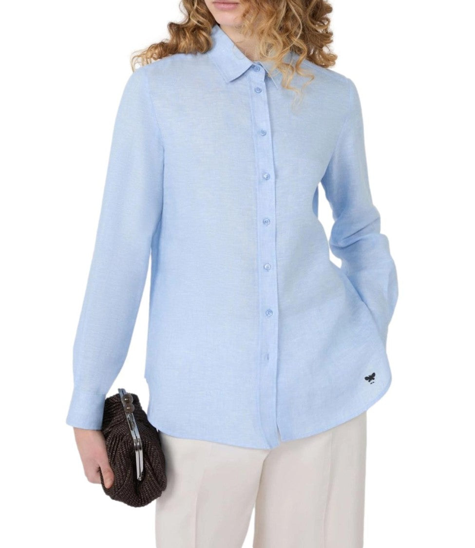 Max Mara Light Blue Wkdwerner Cotton Shirt