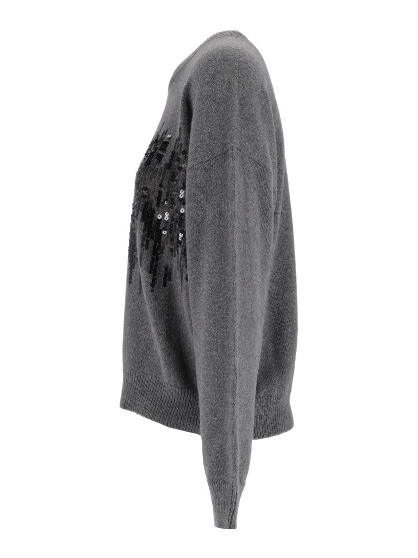 Peserico Relaxed Fit Sequin Detail Knitted Sweater