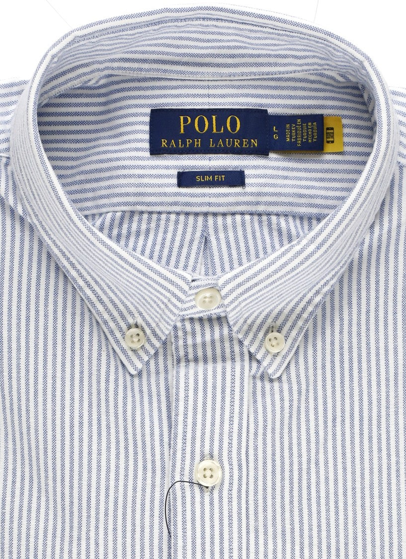 Polo Ralph Lauren Striped Cotton Button-Down Shirt With Pony Logo