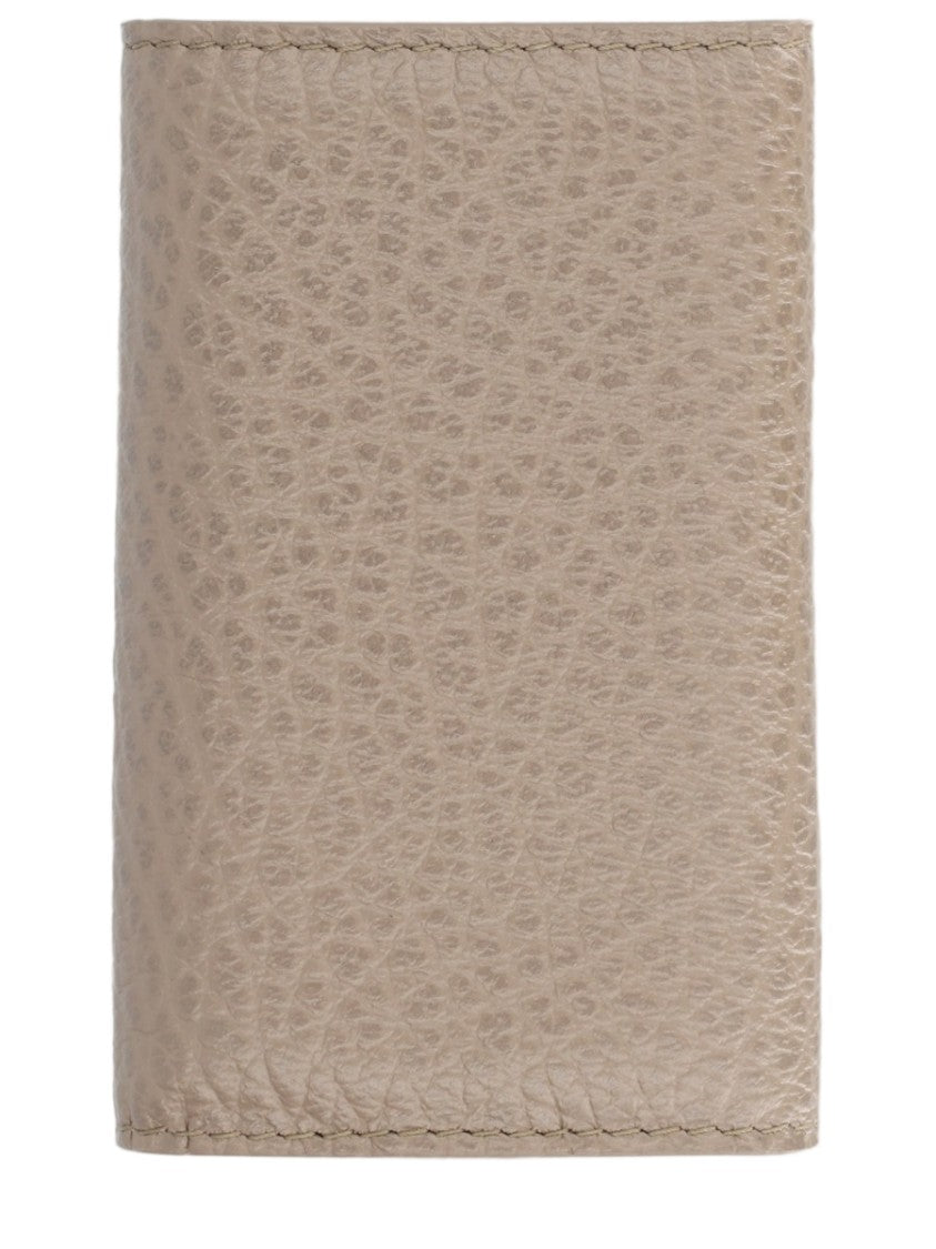 Maison Margiela Textured Beige Cowhide Leather Wallet