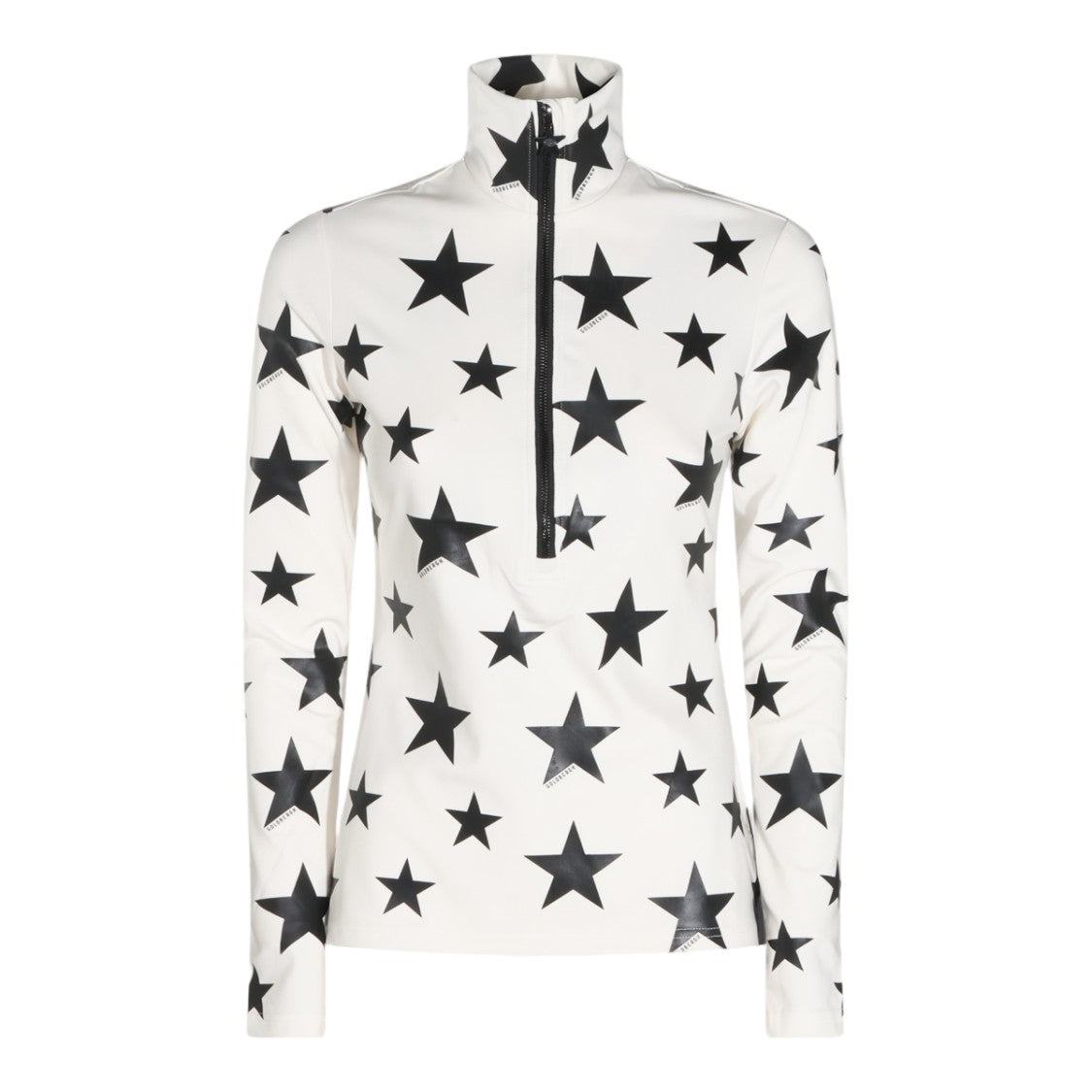 Goldbergh High-Collar Star Pattern Long-Sleeve T-Shirt