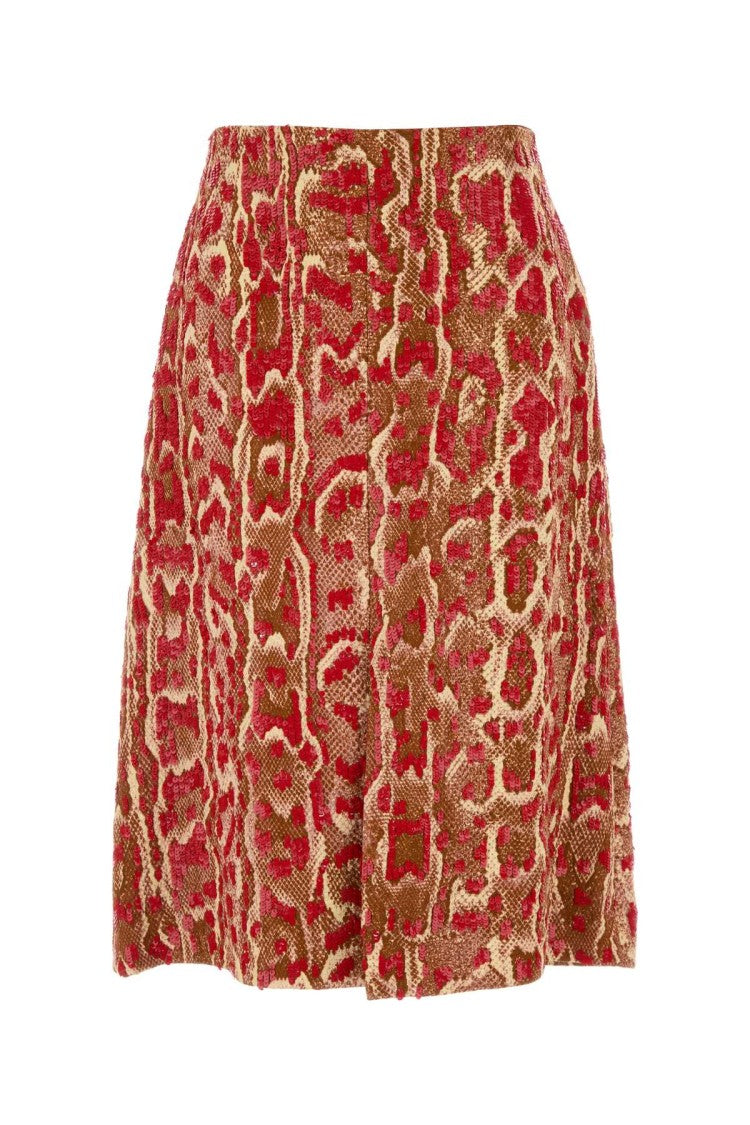 Dries Van Noten Printed Viscose Blend Shera Skirt