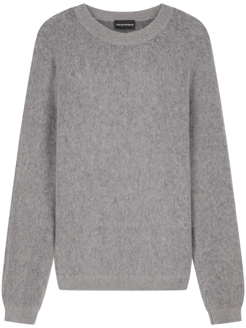 Emporio Armani Textured Knit Crew Neck Sweater
