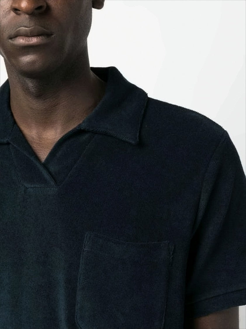 A.P.C. Relaxed Fit Short-Sleeved Polo Shirt In Soft Terry Texture
