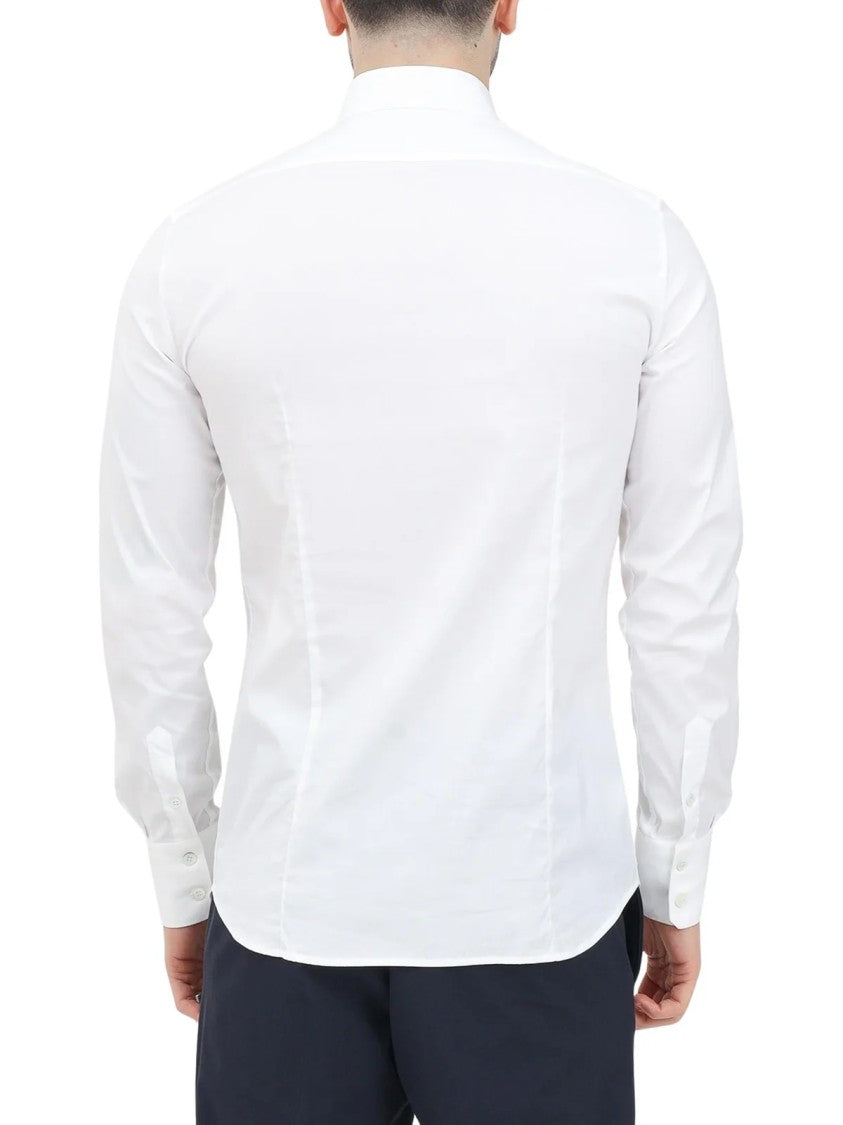 Patrizia Pepe White Slim-Fit Stretch Cotton Casual Shirt
