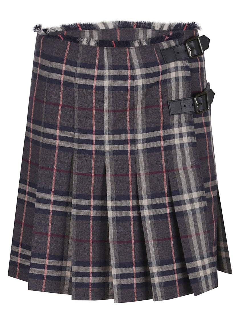 Burberry Plaid Wool Mini Skirt