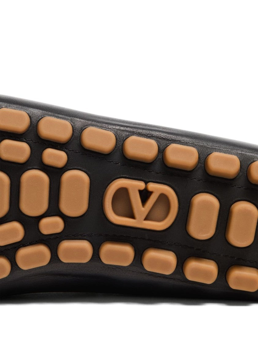 Valentino Garavani Slip-On Leather Moccasin With Vlogo Signature