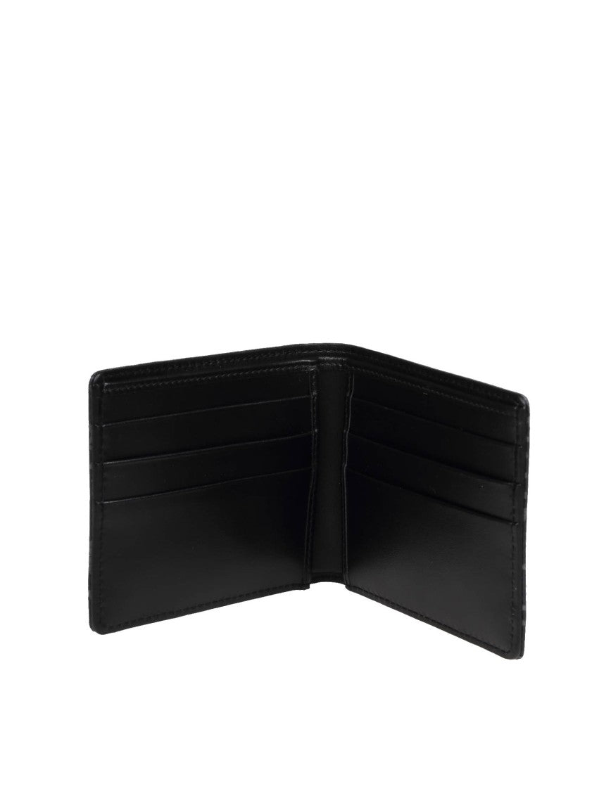 Dolce & Gabbana Black Jacquard Fabric Wallet