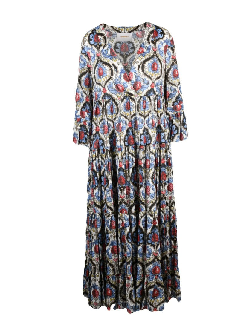La Double J White/Black Empire Bell Sleeve Cotton Dress