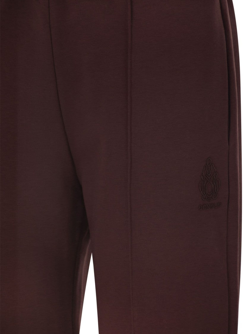 Dondup Wide Leg Trousers With Structured Seams