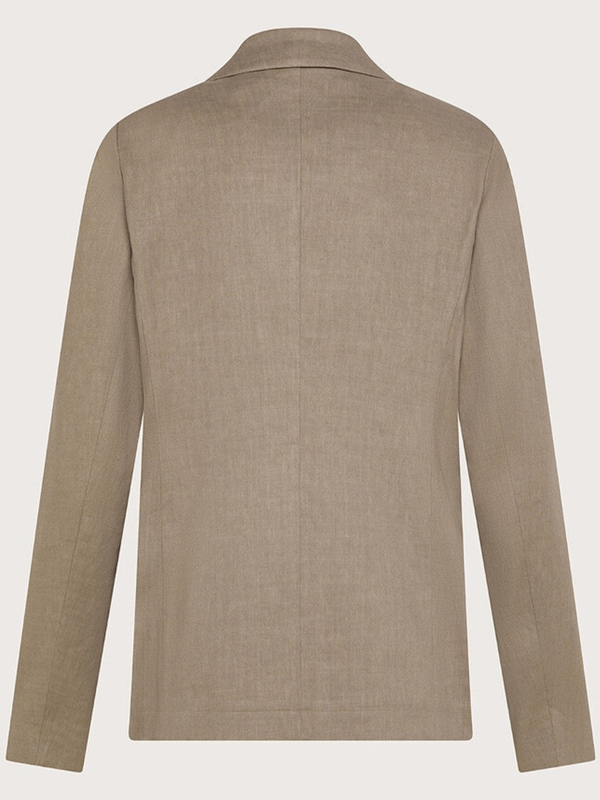 Seventy Venezia Neutral Tailored Structured Casual Blazer