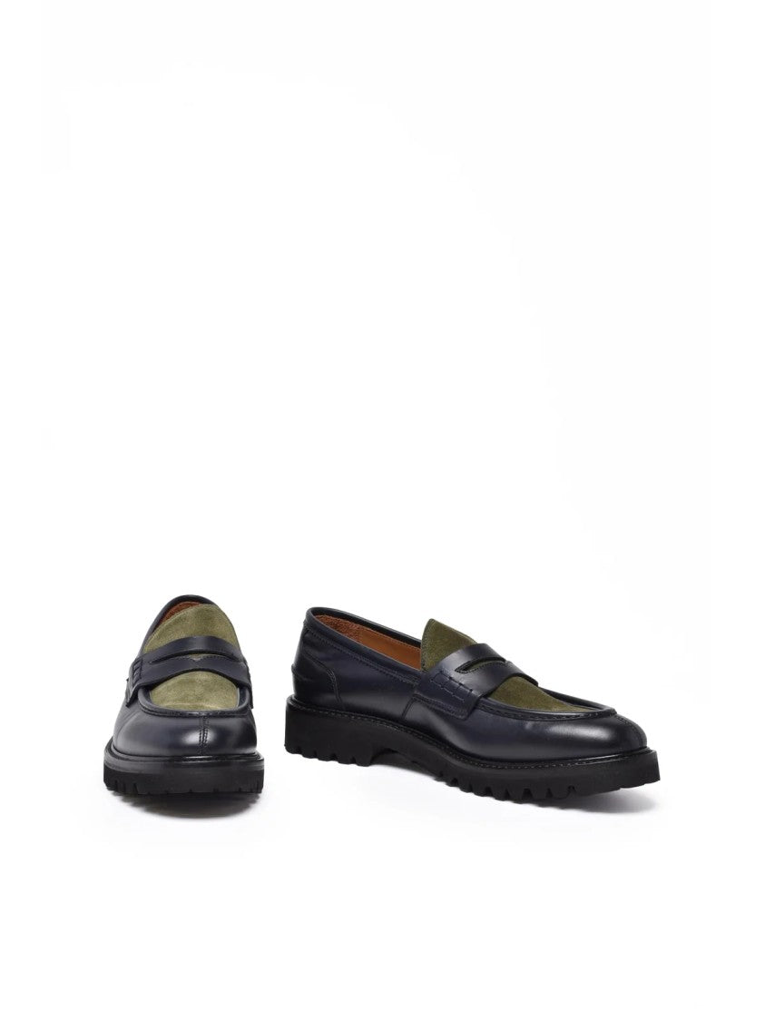 Botti 1913 Blue Leather Suede Moccasins