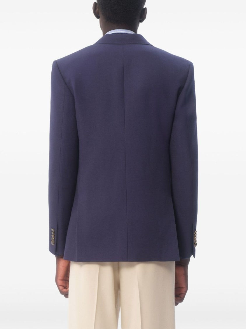Valentino Single-Breasted Blue Jacket