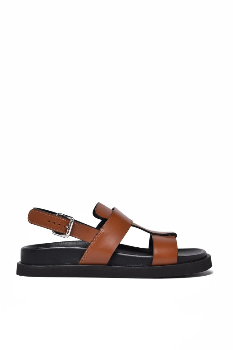 Guglielmo Rotta Leather Sandal - Brown