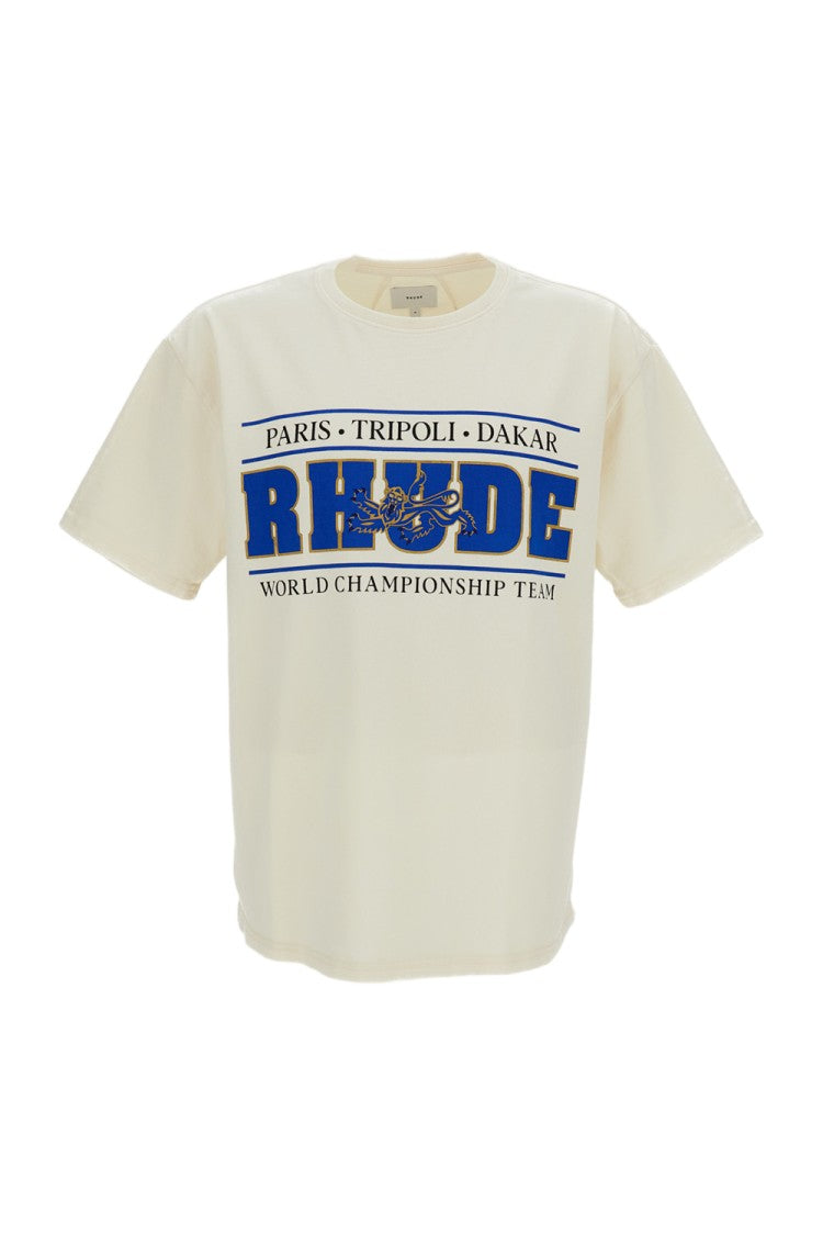 Rhude Oversized Crew Neck T-Shirt With Rhude Chrono Graphic