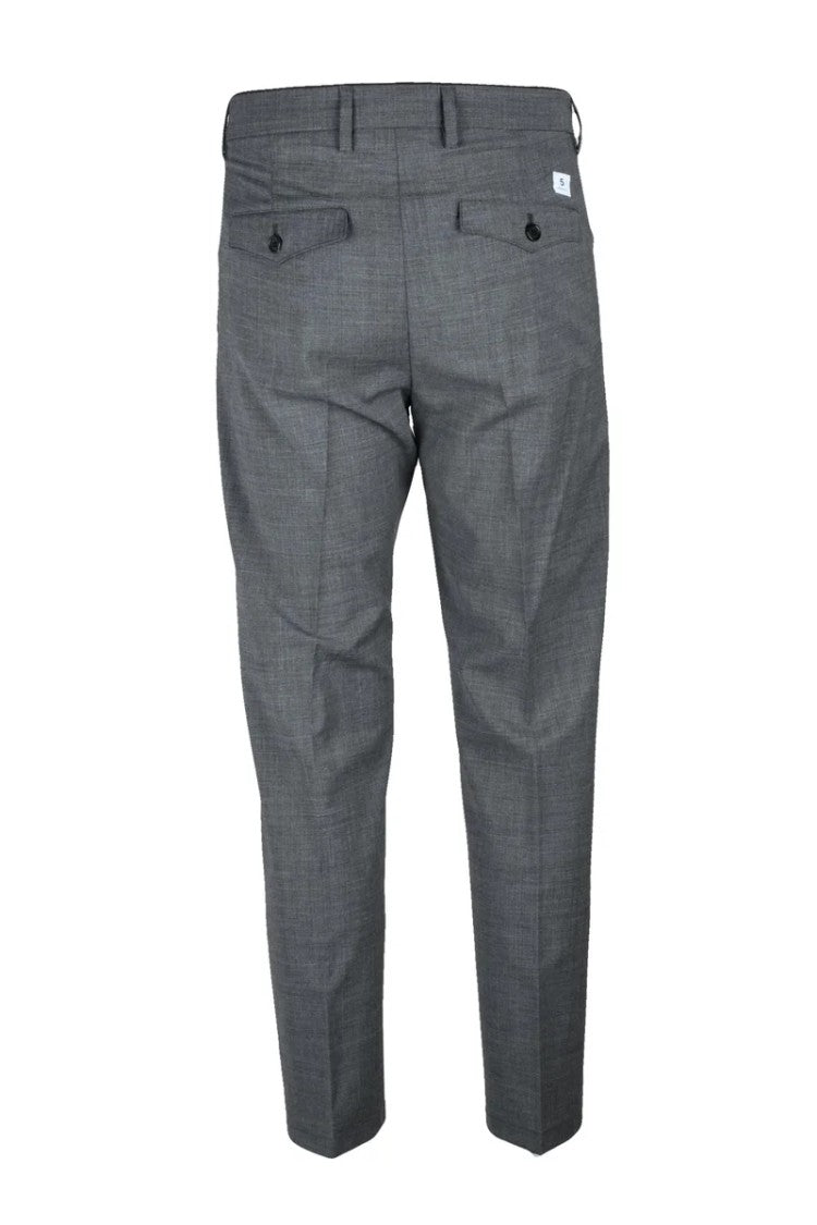 Department 5 Wool Elastane Trousers Pleated - Grey
