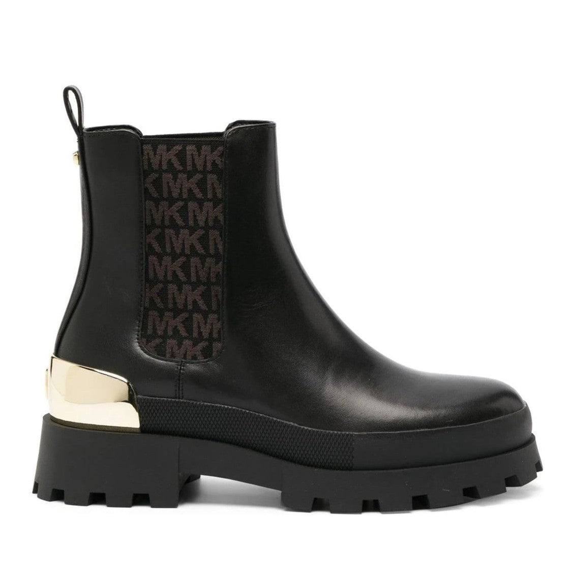 Michael Kors Black Rowan Leather Monogram Boots