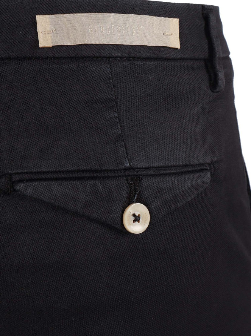 Briglia Tailored Black Smooth Straight-Leg Pants