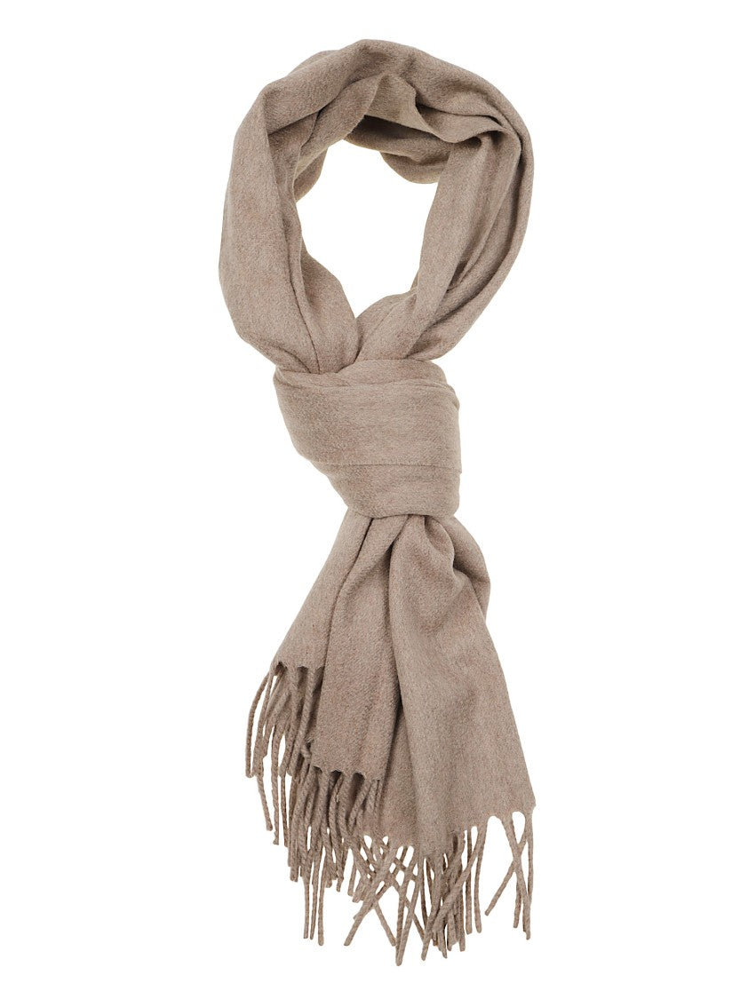 Lardini Finely Woven Cashmere-Blend Fringed Scarf