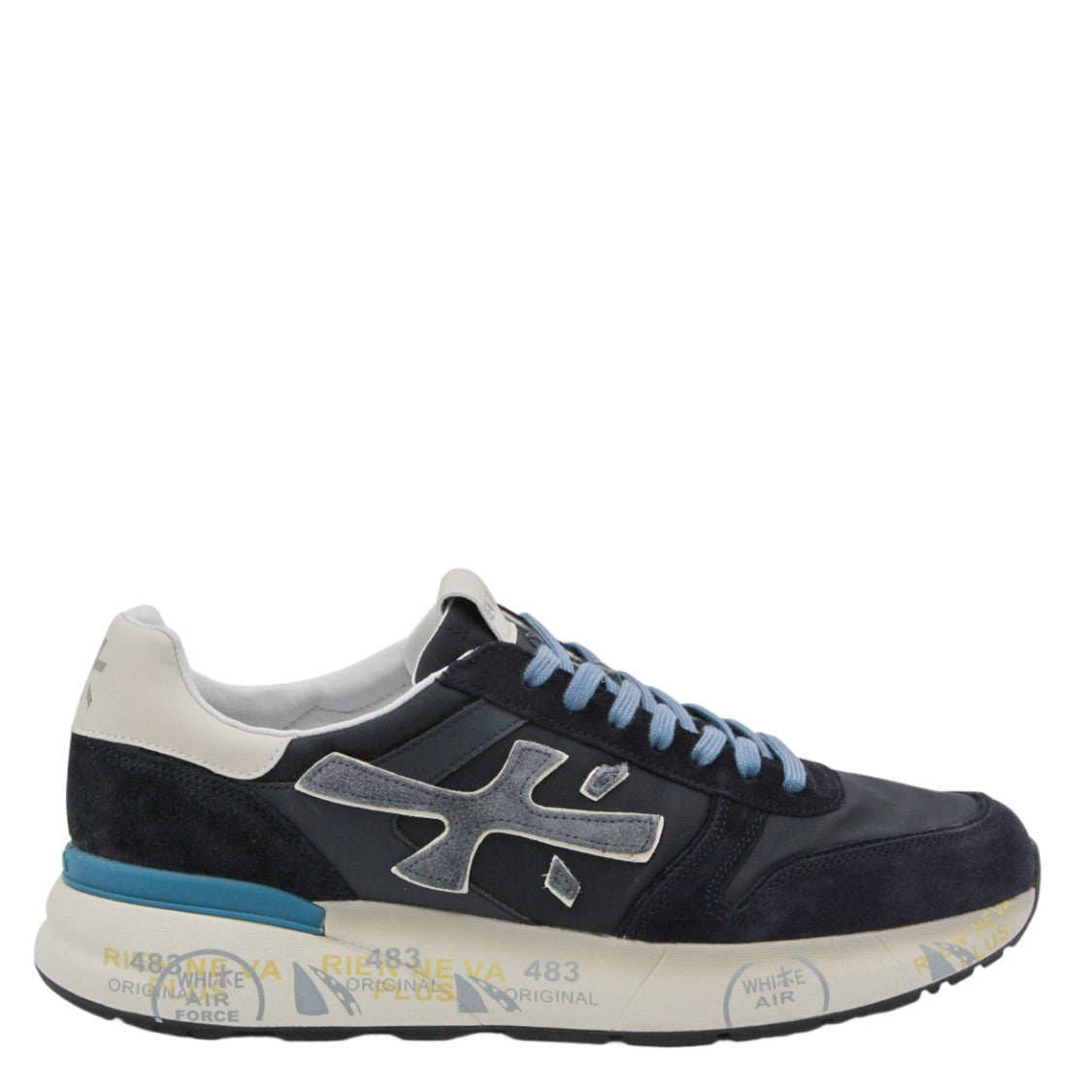 Premiata Navy Panel Sporty Sneakers
