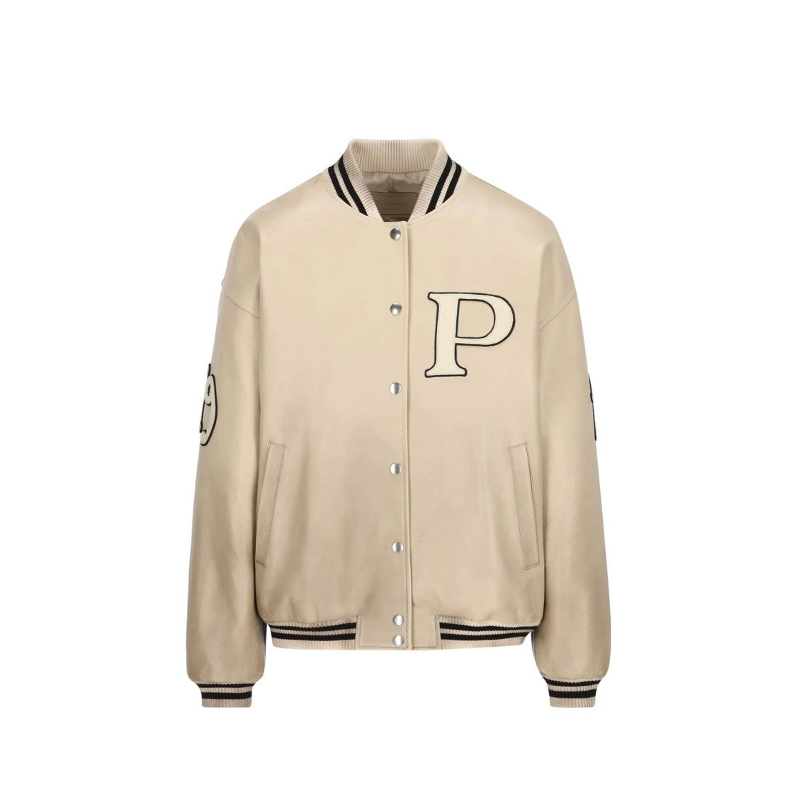 Prada Padded Leather Varsity Jacket