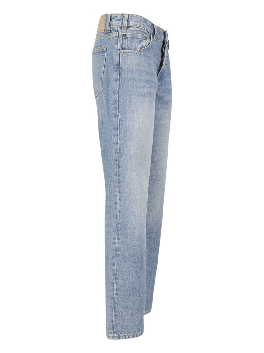 Jeanerica High-Waisted Flared Jeans With Vintage Wash