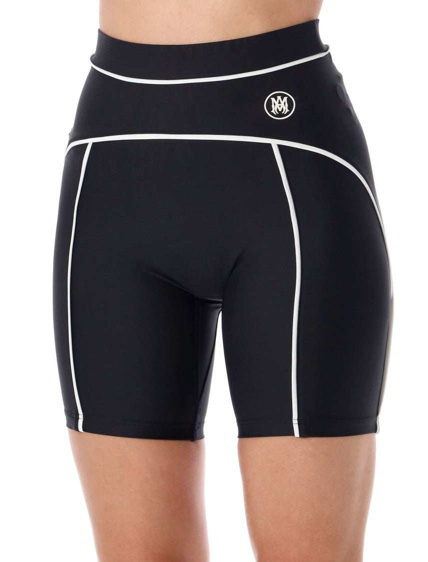 Amiri Pleated Active Ciclista High-Waist Shorts