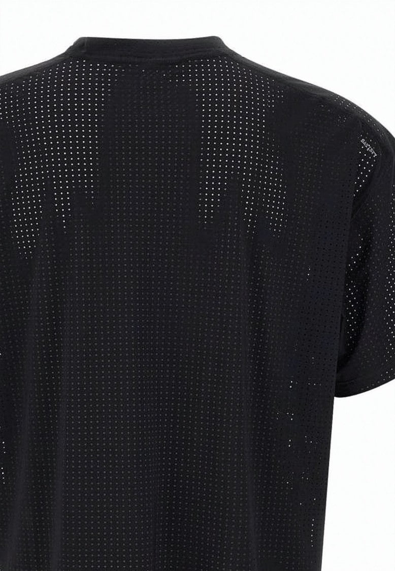 Satisfy Perforated Short-Sleeve T-Shirt With Subtle Branding