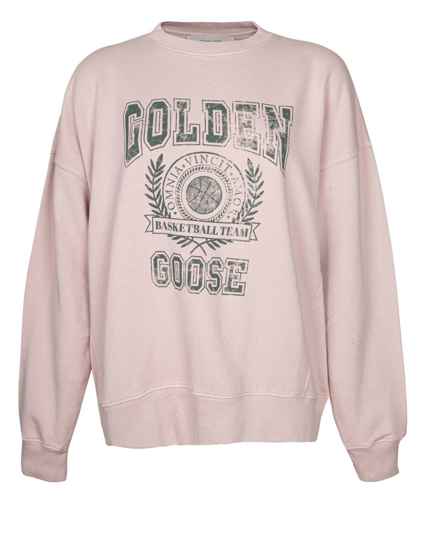 Golden Goose Oversized Cotton Sweatshirt With Logo Print